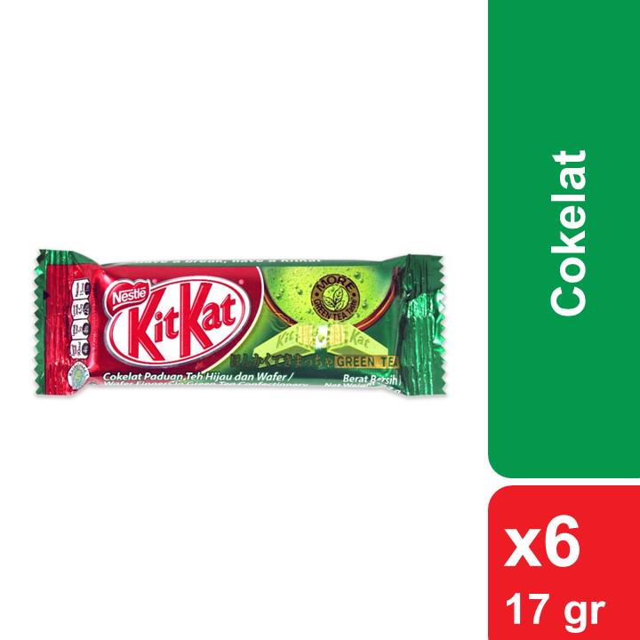 Jual Kit Kat Cokelat Green Tea 2 Fingers 6 x 17 gr | Shopee Indonesia