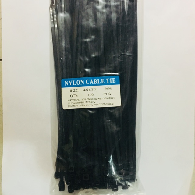Jual Kabel Tis Kabel Ties Insulock 200mm 20cm Cable Tie Insulok Hitam