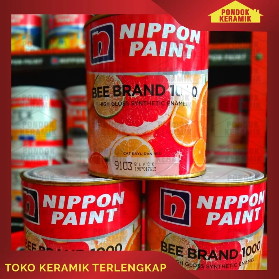 CAT KAYU DAN BESI NIPPON BEE BRAND 1000 WARNA TINTING/MIXING UKURAN 0.9 LITER