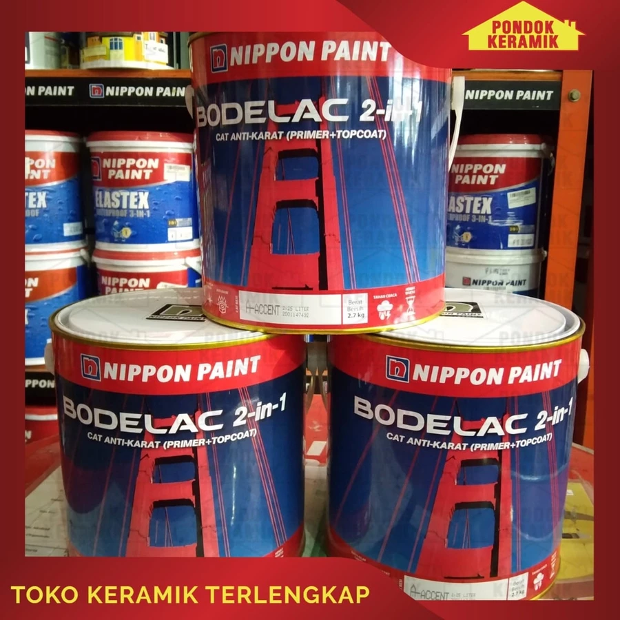 CAT BESI ANTI KARAT NIPPON PAINT BODELAC 2 IN 1 WARNA TINTING/ MIXING UKURAN 1 KG