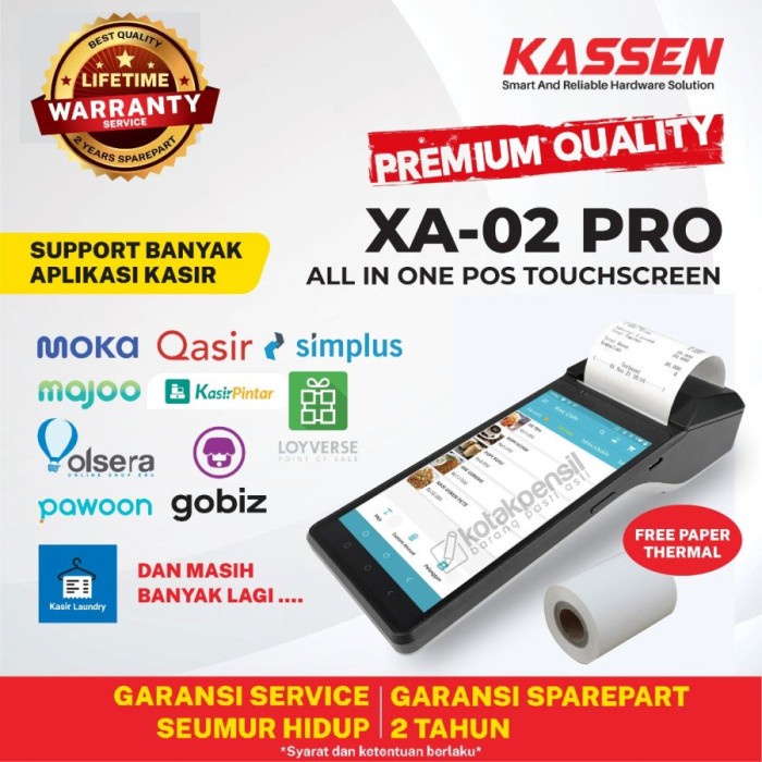 Jual MESIN KASIR POS ANDROID MOBILE WIFI 4G PAPER 58 | KASSEN XA 02 PRO ...