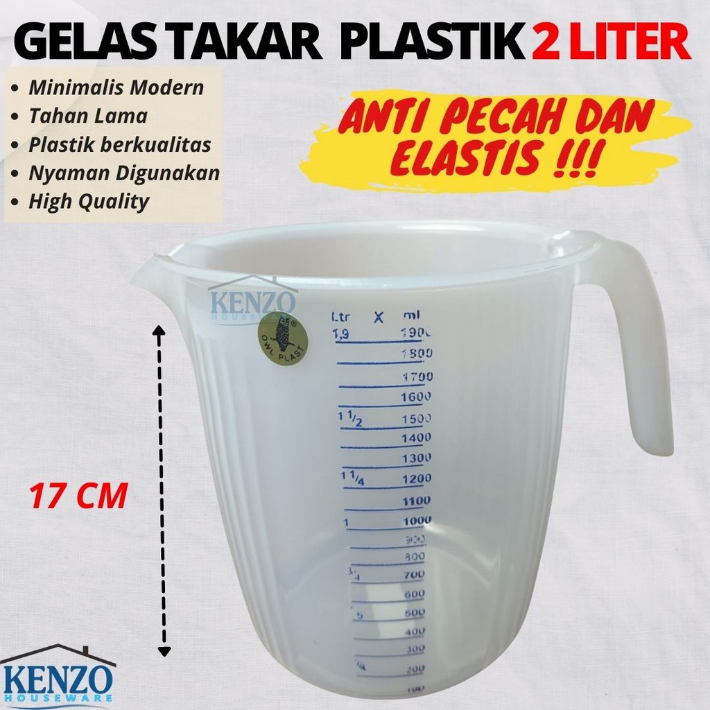 Jual Gelas Takar Takaran Ukur Besar Jumbo Plastik 2000 Ml 2 Liter 2 L Shopee Indonesia 8936