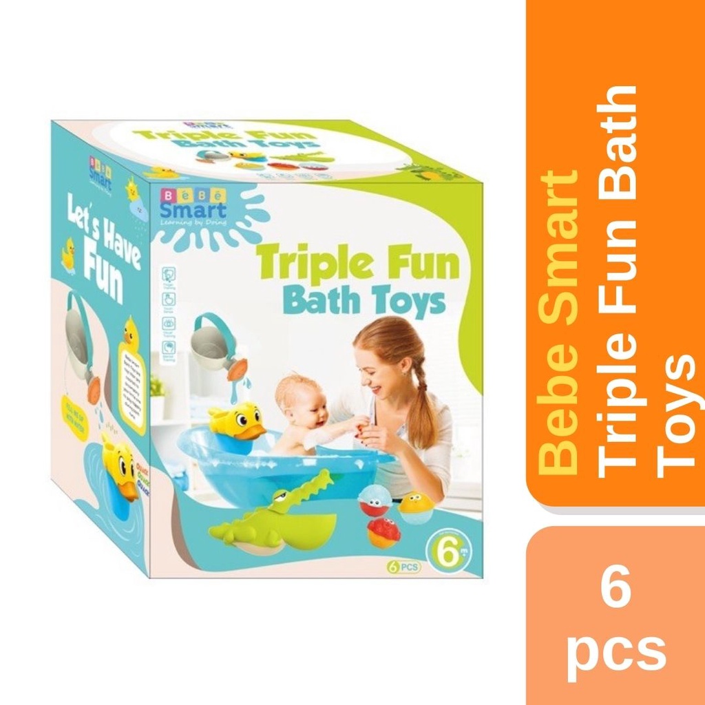 Jual Bebe Smart Triple Fun Bath Toys - Bebesmart | Shopee Indonesia