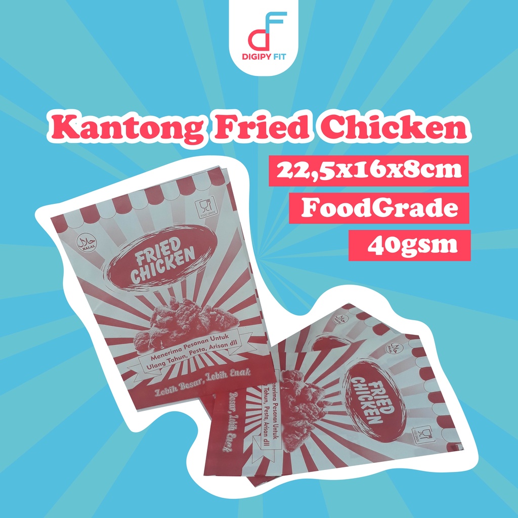 Jual Kantong Fried Chicken Bungkus Kemasan Ayam Goreng Burger Jumbo