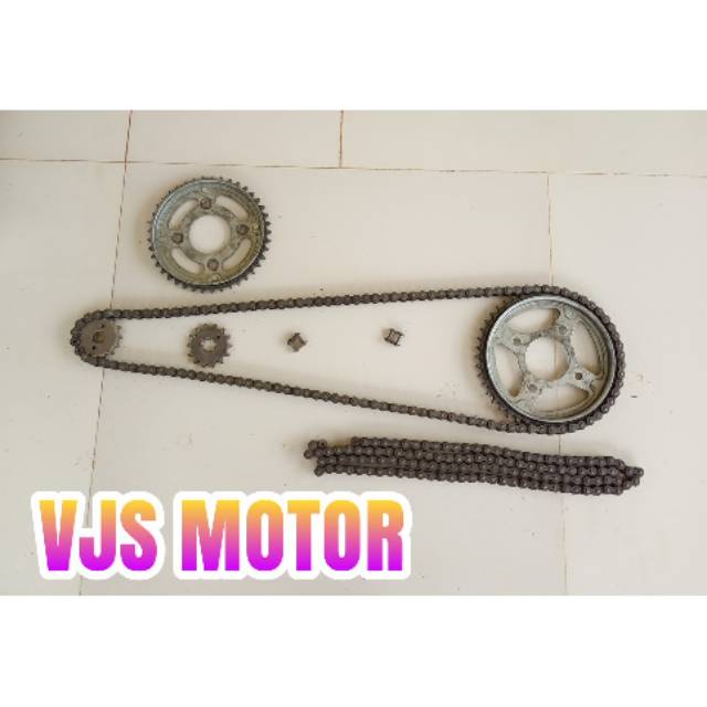 Jual jual gear gir 1set depan blakang dan rante Rantai CB150R ORIGINAL ...