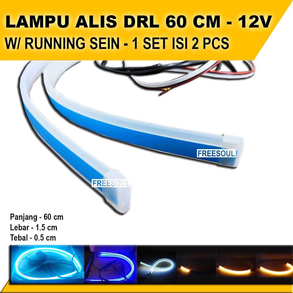 Jual Lampu Alis 60 cm - LED Alis Drl Flexibel Slim Waterproof With ...
