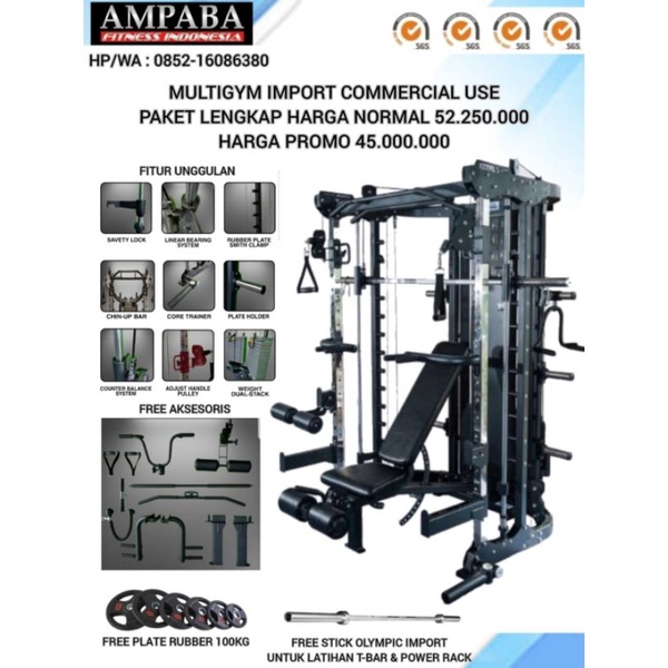 Jual Multigym Import Commercial Use Dual-Stack Machine tahap 2 | Shopee ...