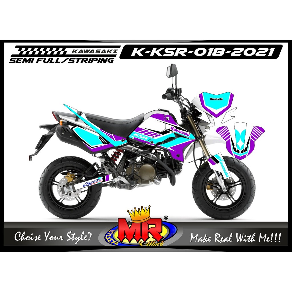 Jual Decal Stiker Body Motor Kawasaki KSR Grafis Supermoto Road Race