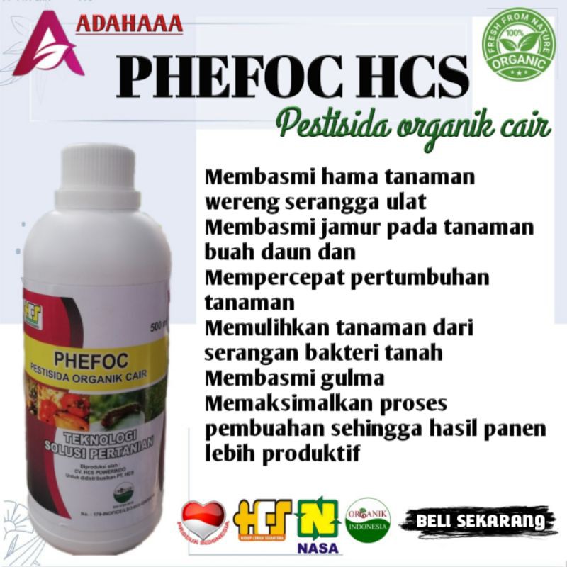 Jual Insektisida Pestisida Organik Anti Lalat Kutu Daun Thrips Phefoc Hcs Shopee Indonesia 4093