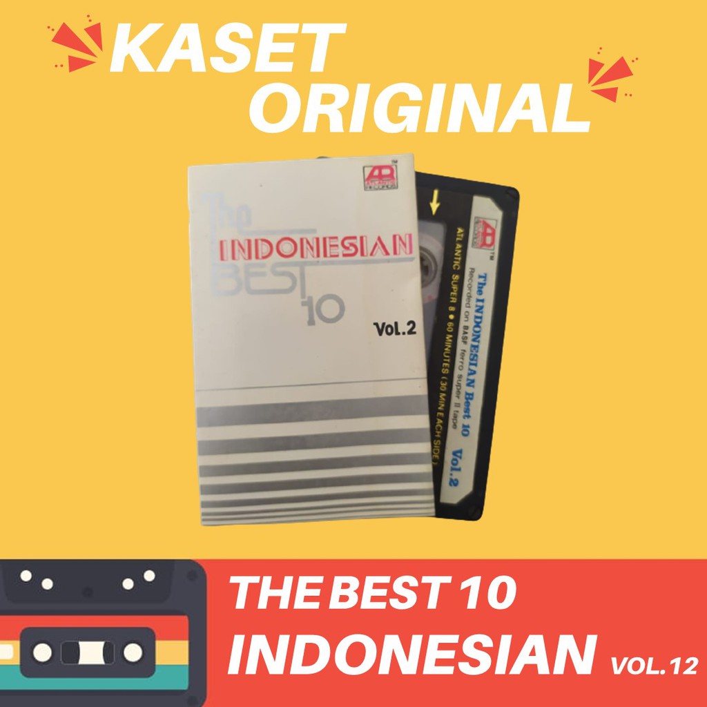 Jual Kaset Pita Original Jadul The Indonesian Best 10 Vol 2 Shopee Indonesia 