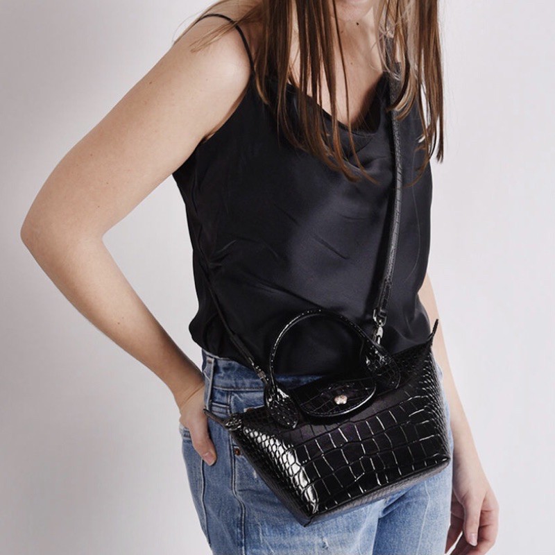 Le mini pliage cuir croco hotsell