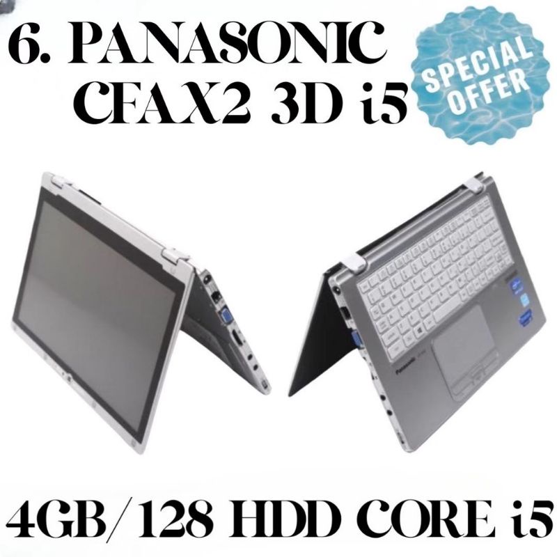 Jual Laptop Murah Core i5 Touchscren Panasonic Cf-Ax2 Ram 4 Ssd