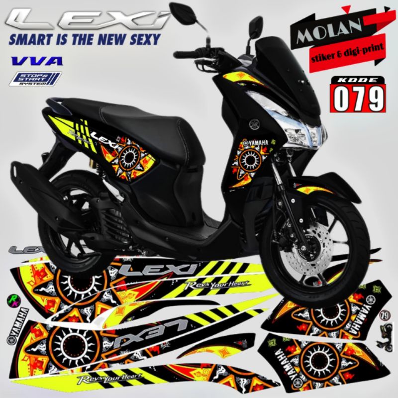 Jual Decal Sticker Striping Variasi Yamaha Lexi Bmw Iim Decal Lexi Striping Lexi