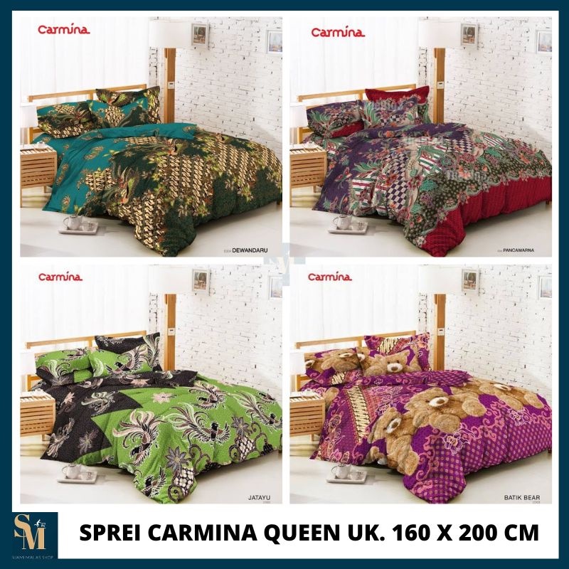 Jual Sm Sprei Flat Carmina By Kendra Queen Ukuran 160x200 Shopee