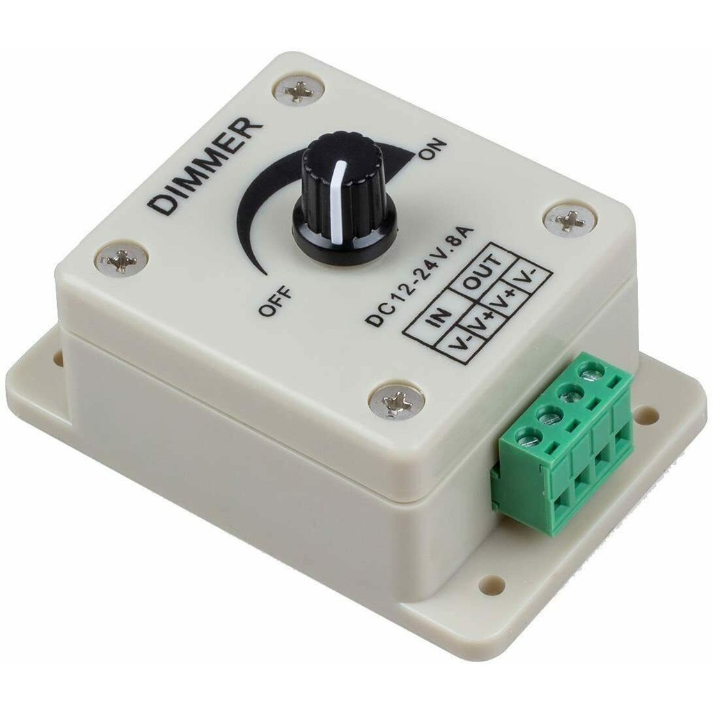 Jual DC Dimmer Switch 12V24V 8A Mini LED Strip Motor Kipas Dimmer
