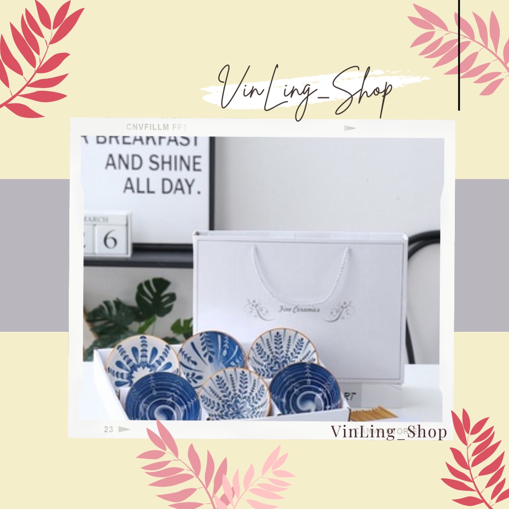 Jual Eiko Japanese style bowl and plate hampers sovenir ceramic