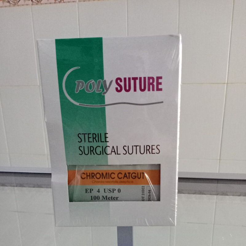 Jual Benang jahit bedah / surgical suture Polysuture Chromic 3/0 dan 0 ...