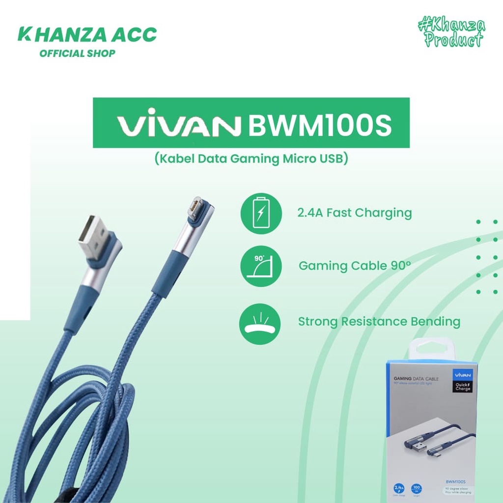 Jual Khanzaacc Kabel Data Gaming Vivan Bwm Bwm S Micro Usb Fast Charging A Shopee