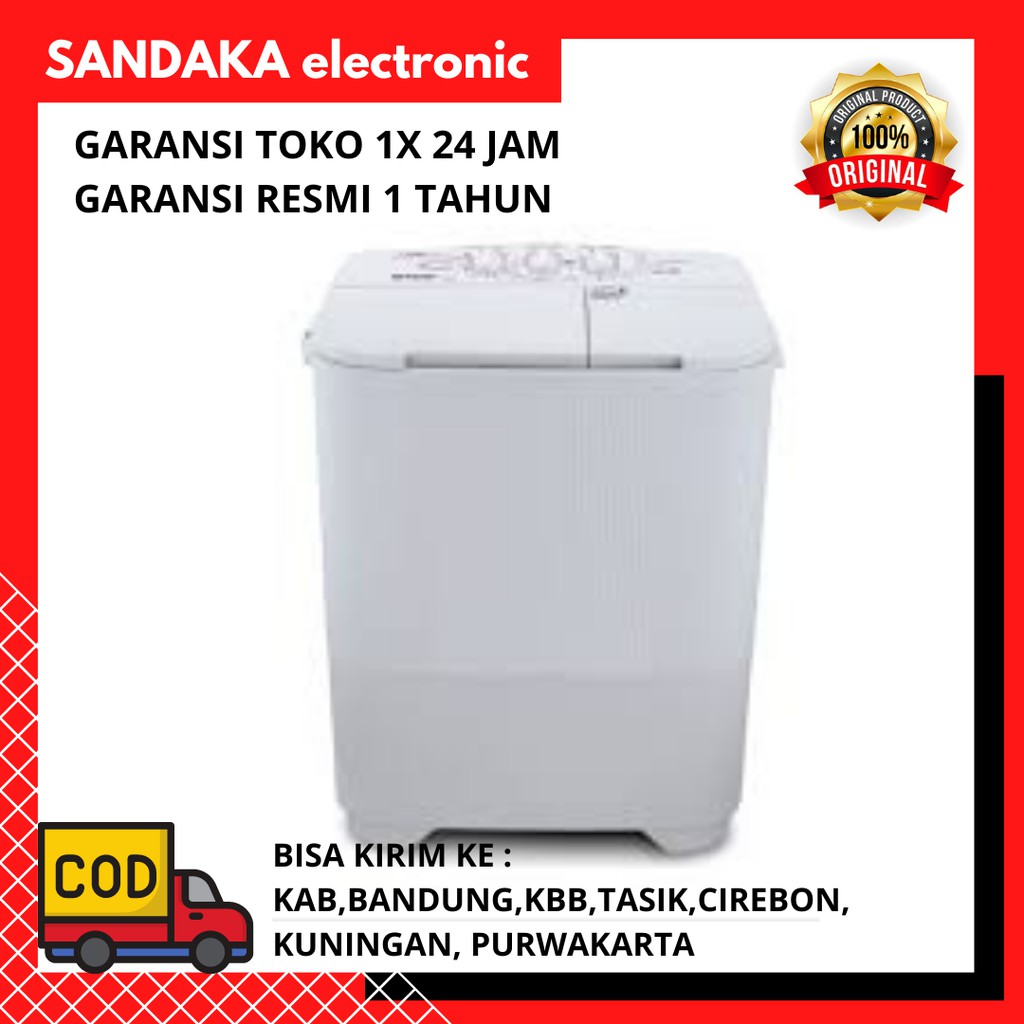 Jual MESIN CUCI Sharp EST 65 MW 2 Tabung 6 Kg | Shopee Indonesia