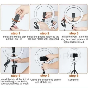 Ringlight 26Cm Tripod 2 1M (Satu Paket)