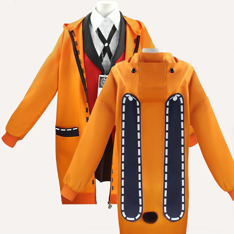 Jual PREORDER Women Orange Hoodie Coat Anime Kakegurui Compulsive ...