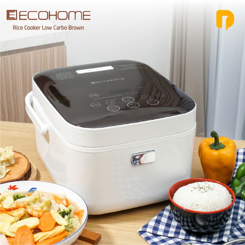 Jual Ecohome Rice Cooker Low Carbo Brown*_Ecohome Rice Cooker Low Carbo