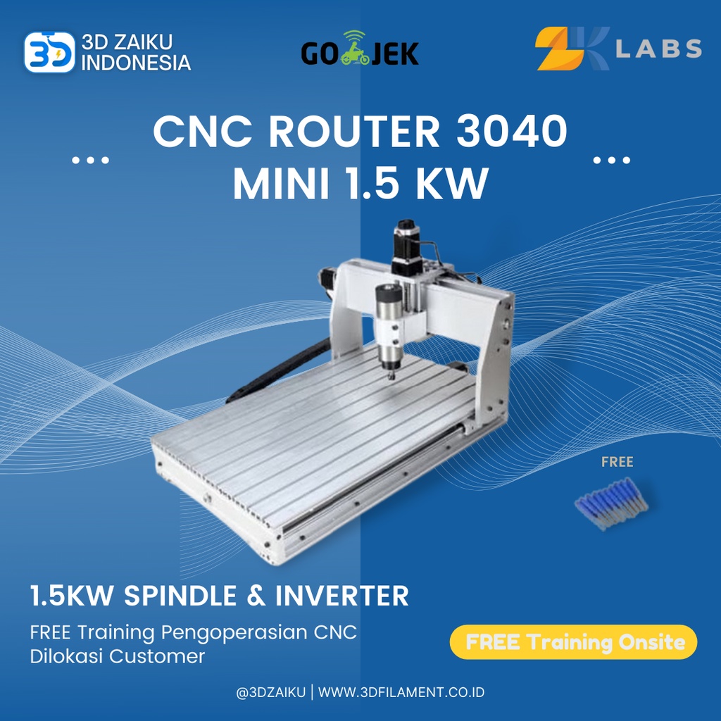 Jual CNC Router 3040 Mini Mesin CNC PCB Milling With 1.5 KW Spindle ...