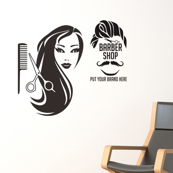 Jual Stiker Custom Barbershop Pangkas Rambut Sticker Dinding Kaca Shopee Indonesia