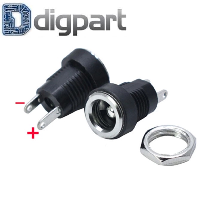Jual Soket DC Mur 2.1x5.5mm Panel Mount Female Power Socket Plug In ...