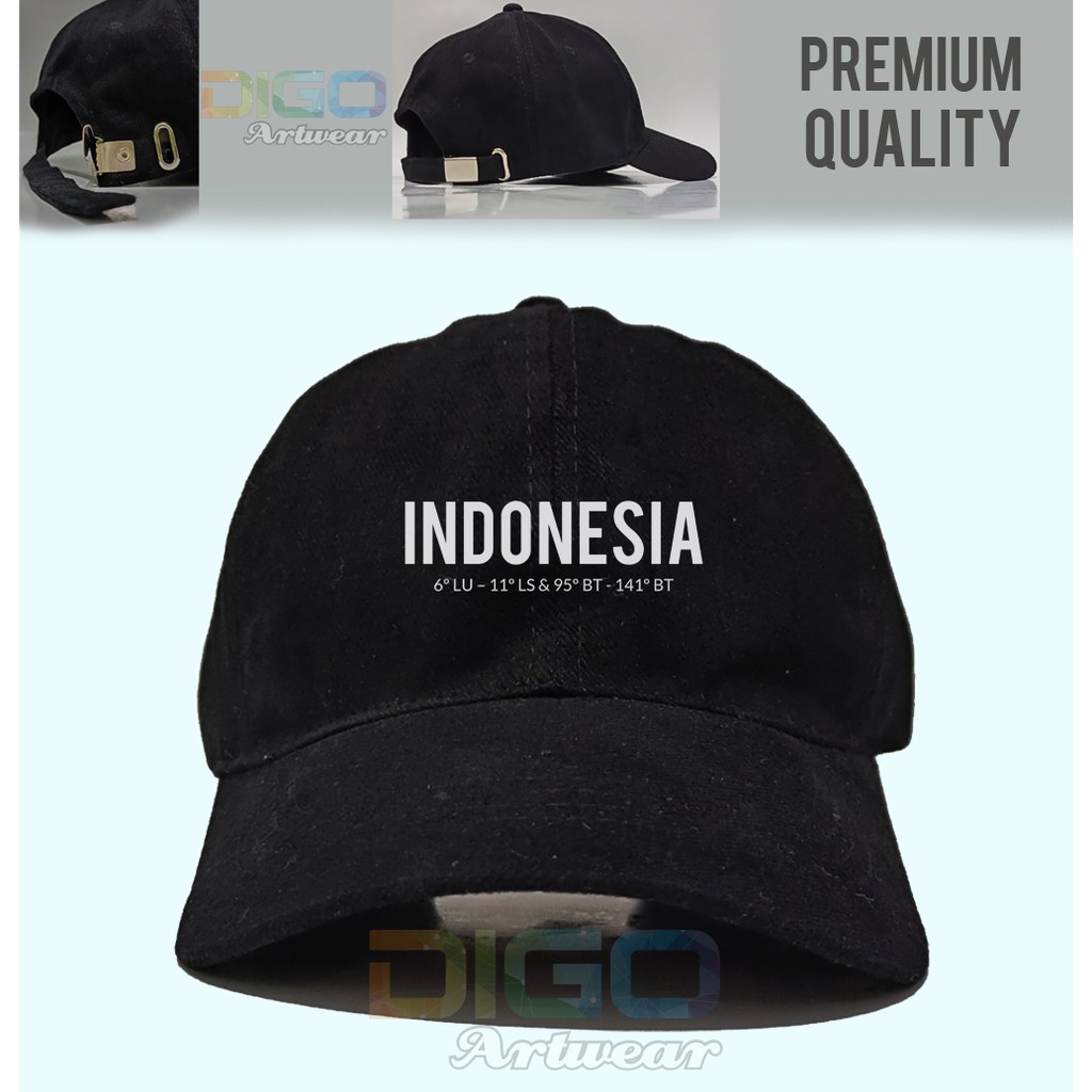 Jual Topi Baseball INDONESIA KOORDINAT Caps Premium Raffel Cakop Besi ...