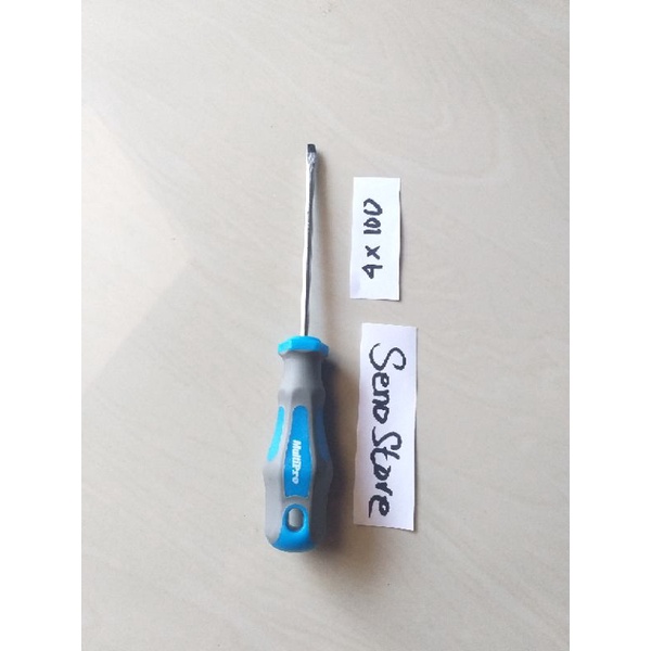 Jual MULTIPRO Obeng TPR gagang karet 4 x 100 mm plus atau minus ...