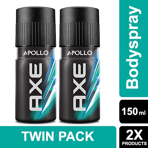 Jual Axe Deodorant Body Spray Apollo 150ml Anti Bakteri Twin Pack ...