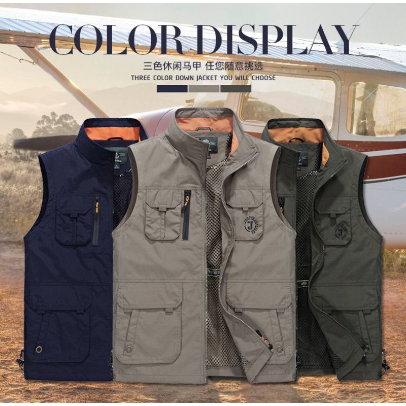 Jual jaket rompi pria / jaket rompi jeep / rompi vest original | Shopee ...