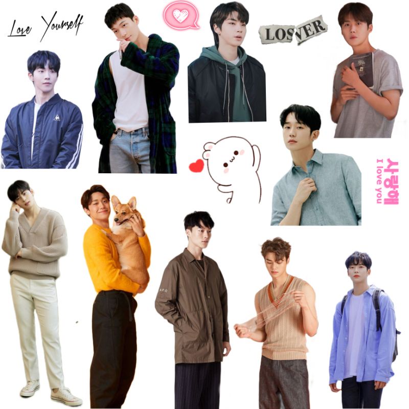 Jual Stiker Sheet /Sticker pack Random Aktor Korea Hot Handsome Cute ...