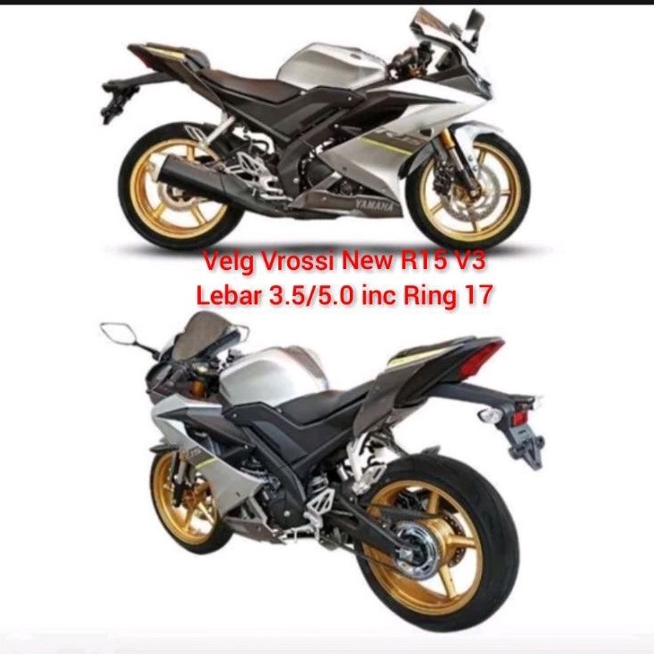 Jual Velg Double Disc R15 V3 V Rossi Lebar 3.5/5 inci Roda Pelek triple ...