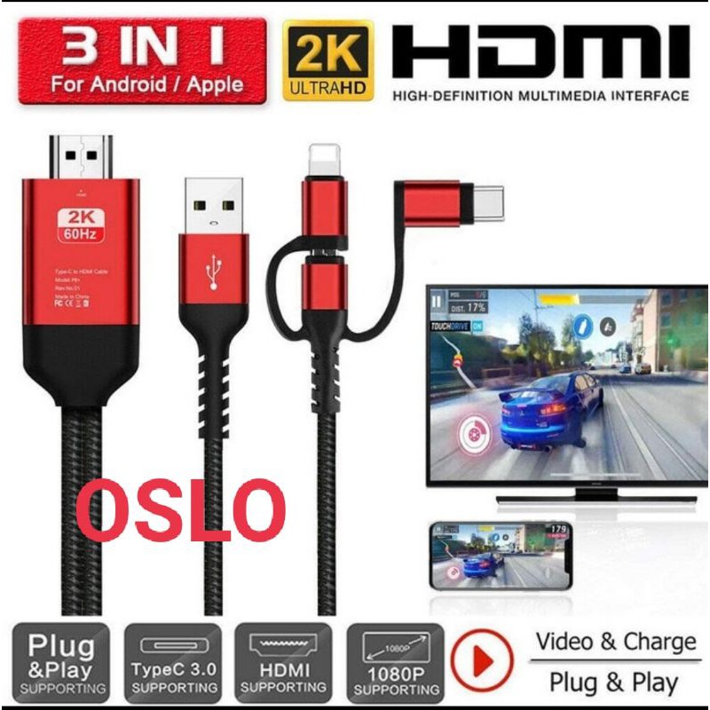 Jual Kabel MHL converter micro Usb to HDMI HP Android ios ke TV dan