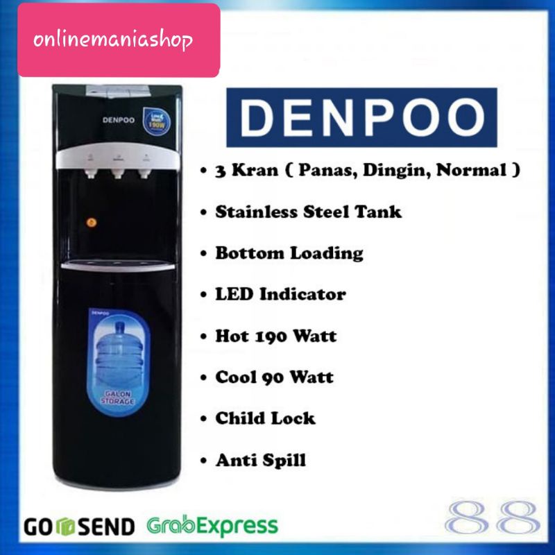 Jual Dispenser Galon Bawah Denpoo Low Watt Shopee Indonesia 8251