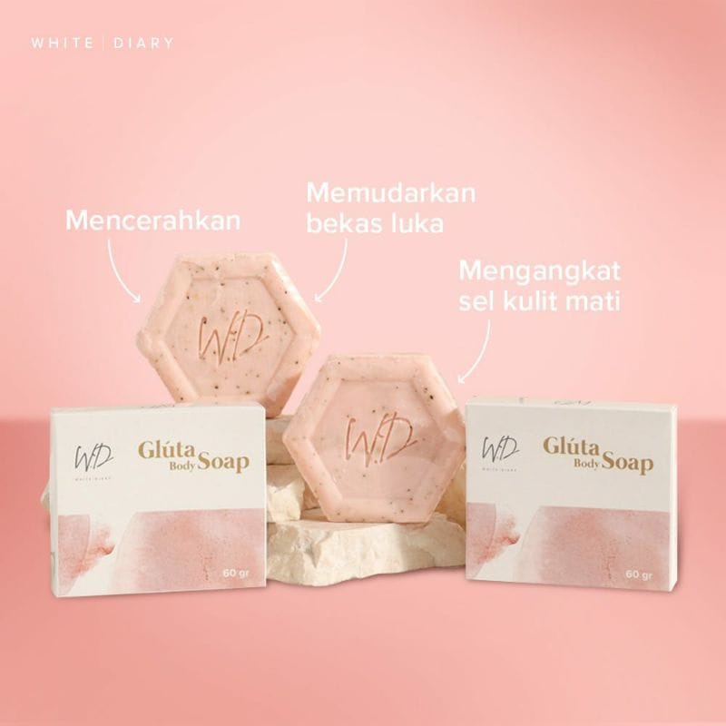 Jual White Diary Gluta Body Soap With AHA Collagen Goat Milk