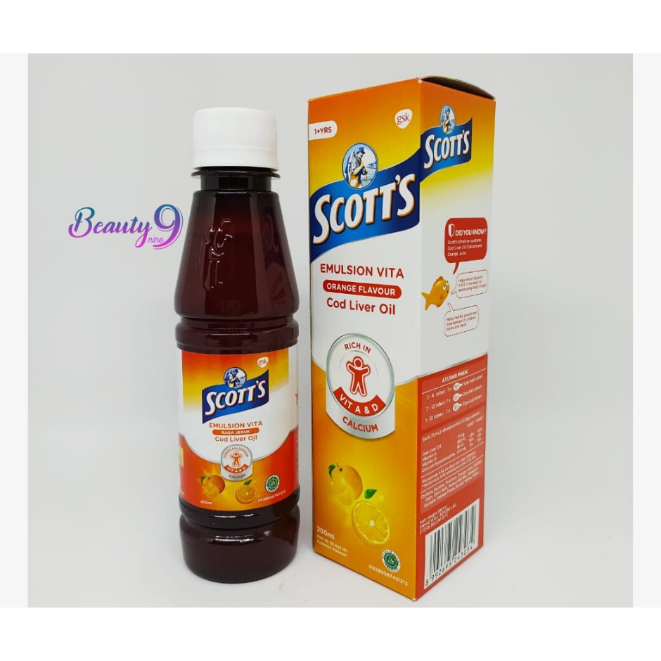 Jual SCOTT'S EMULSION VITA RASA JERUK 200 ml | Shopee Indonesia