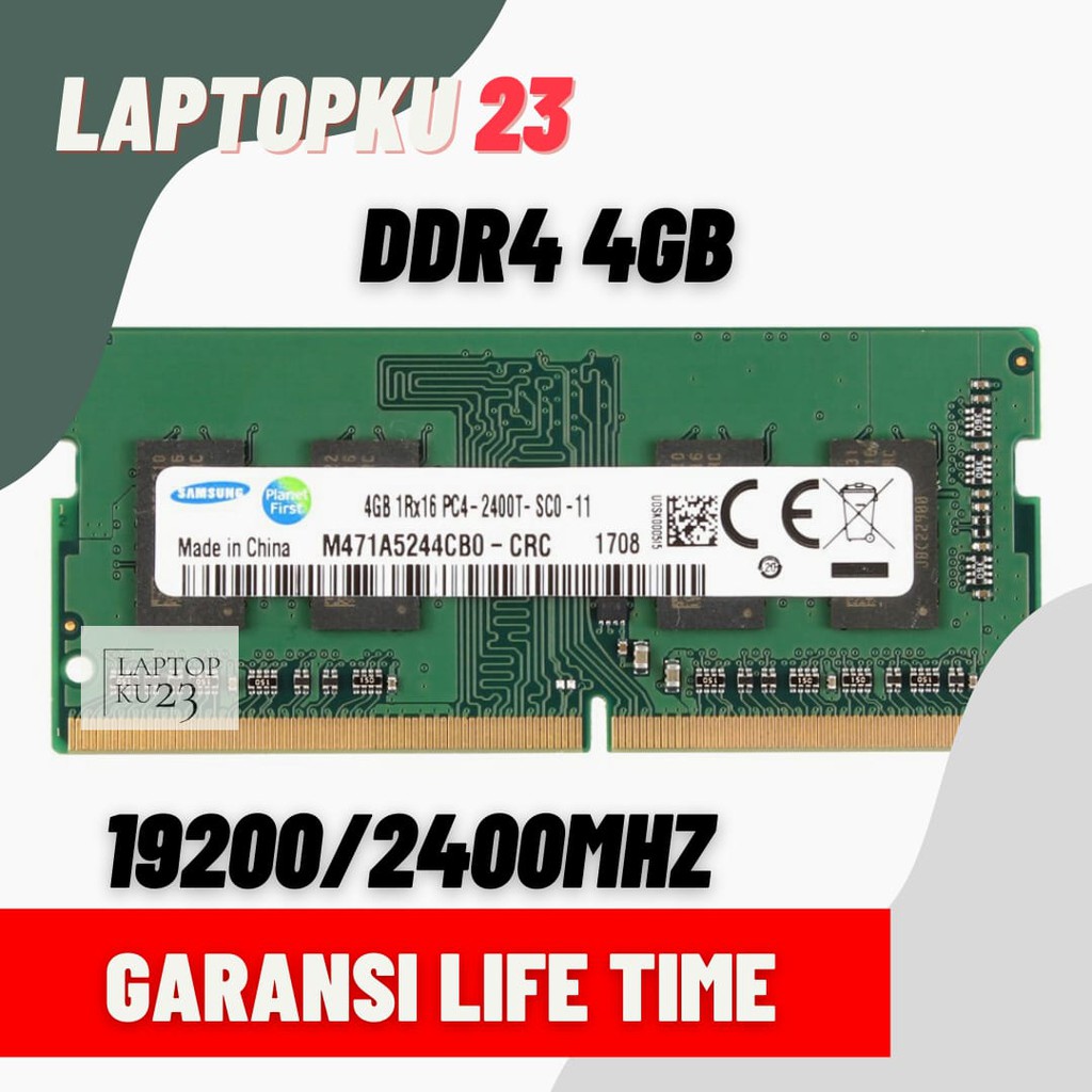 Jual RAM NOTEBOOK DDR4 4GB PC 19200/2400 MHz SODIMM LAPTOP SAMSUNG ...