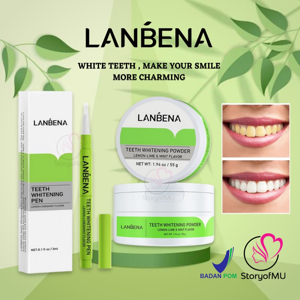 Jual LANBENA Teeth Whitening Pen Powder Pemutih Gigi Shopee Indonesia