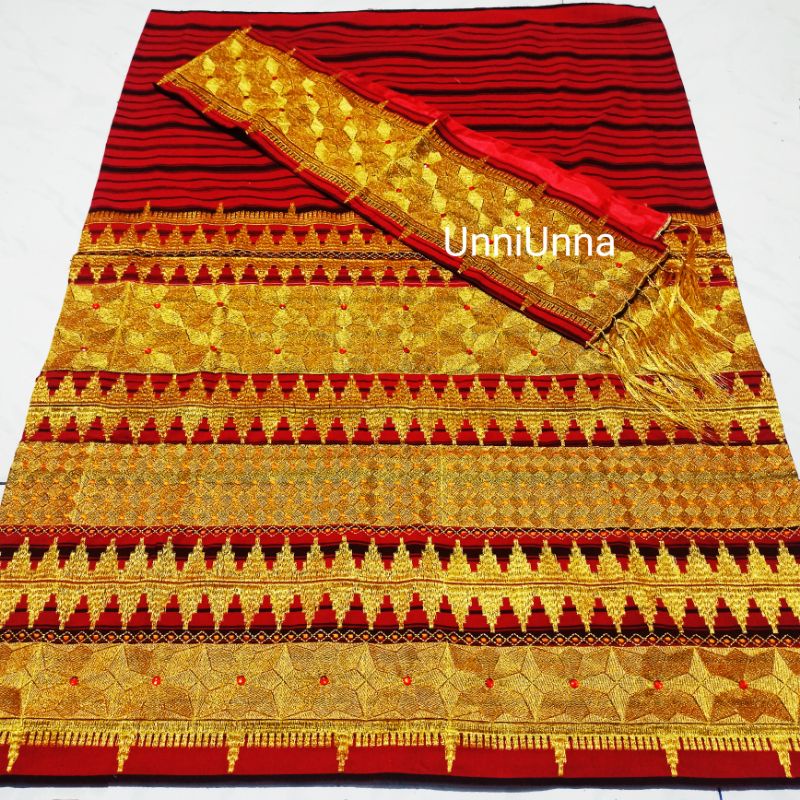 Jual Tapis Antik Nan Cantik Bordir Tingkat Kain Tenun Songket Etnik Khas Lampung Bawahan