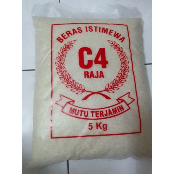 Jual BERAS C4 RAJA KEMASAN 5KG | Shopee Indonesia