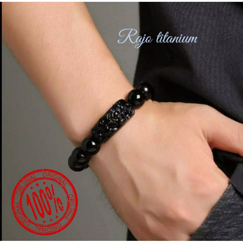 Jual Gelang Batu Giok Pixiu Hitam Kualitas Premium Original Shopee Indonesia 0007