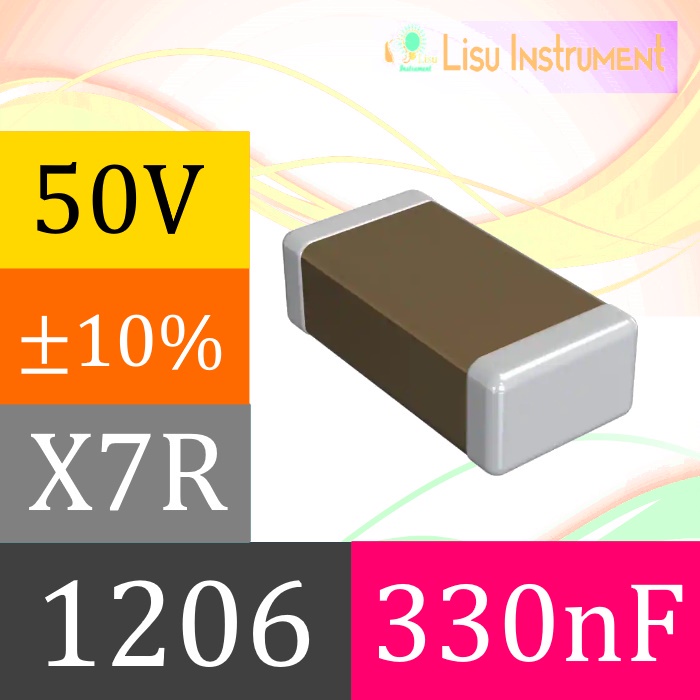 Jual 330nF ±10% 50V X7R 1206 Multilayer Ceramic Capacitors MLCC SMD SMT ...
