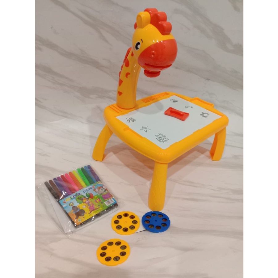 Jual Mainan Edukasi Meja Gambar Proyektor Jerapah Giraffe Projector ...