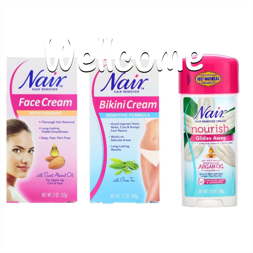 Jual NAIR HAIR REMOVER For Bikini, Arms, Underarms, Upper Lip, Chin, Face |  Shopee Indonesia