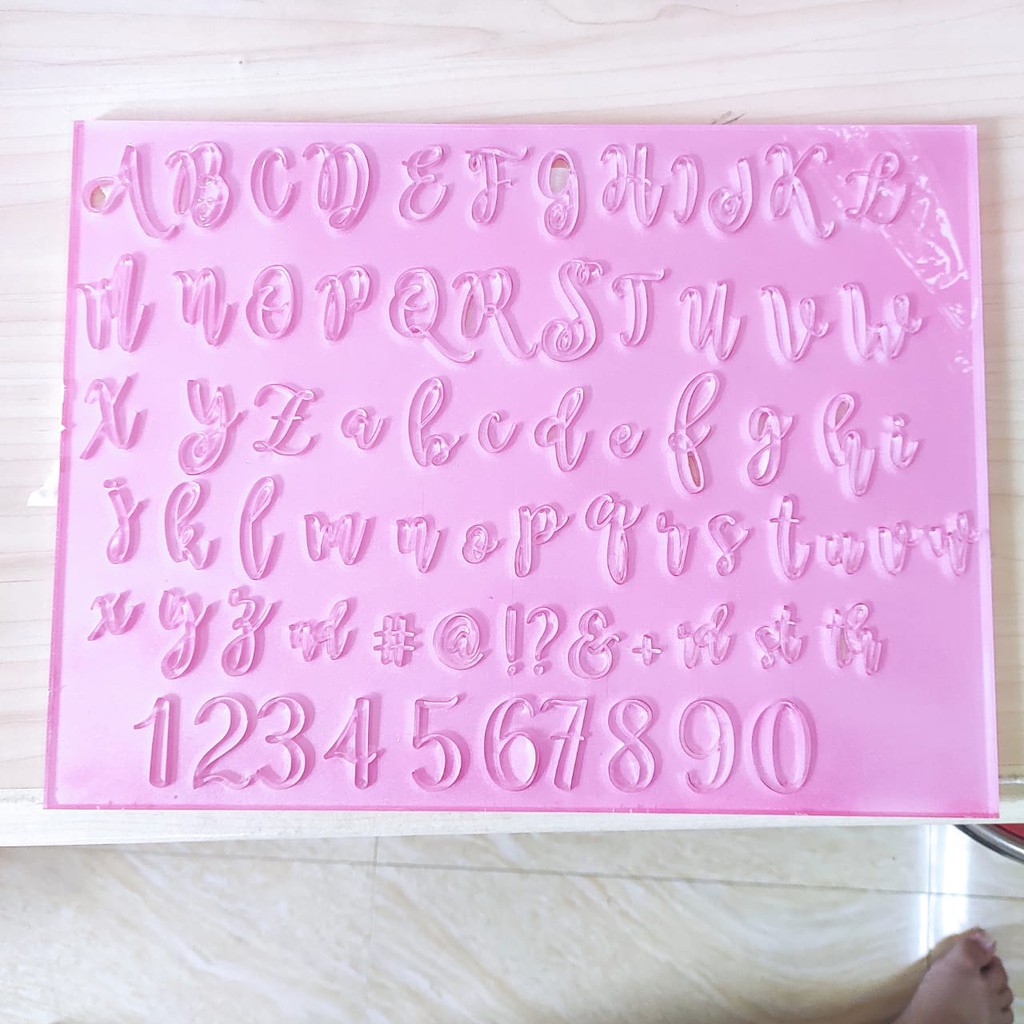 Jual Lettering Stencil Letter Alphabet Laser Cutting Acrylic (1 hari ...