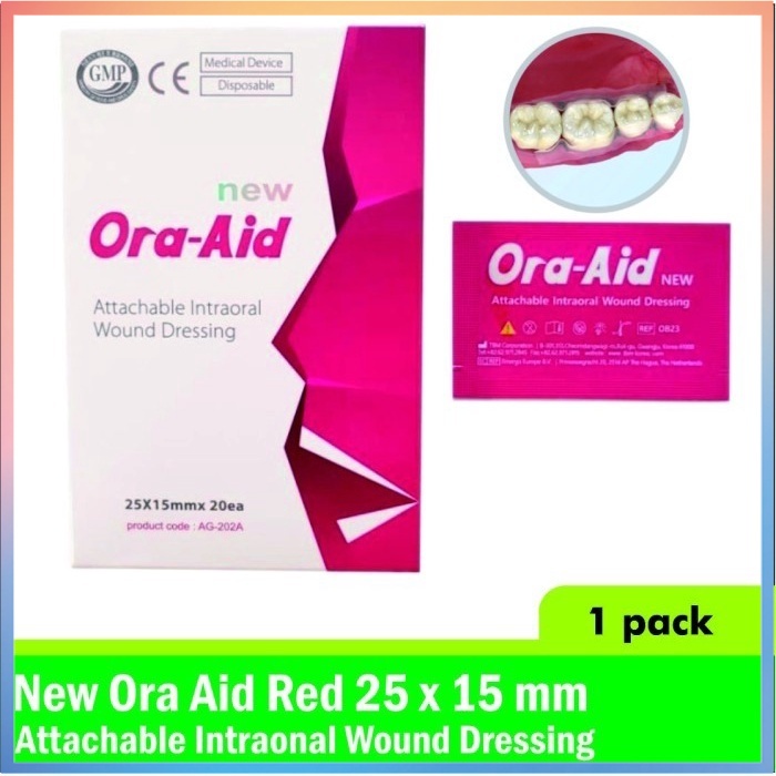 Jual Ora-Aid 25mm x 15mm (Red) | Shopee Indonesia
