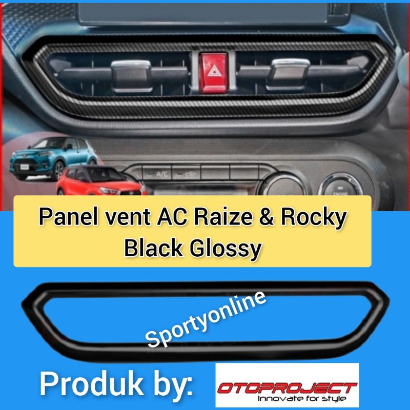 Jual panel vent ac Raize dan Rocky Black glossy | Shopee Indonesia
